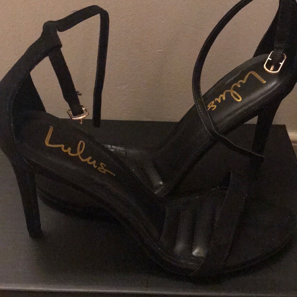 Black Ankle Strap Heels